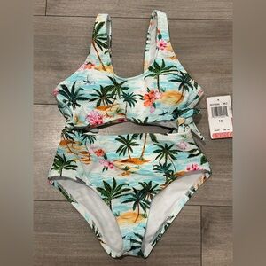 🆕 Tropical Print Kids Swim Set Size 10